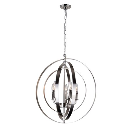 Cwi Lighting 5 Light Up Chandelier With Satin Nickel Finish 9811P22-5-606